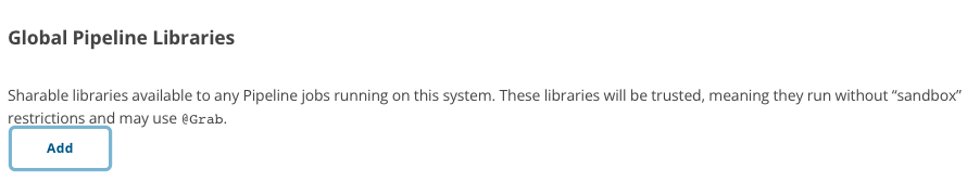 Add a Global Pipeline Library